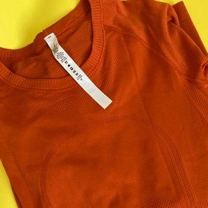 Lululemon Long Sleeve Shirt Orange, Size 4